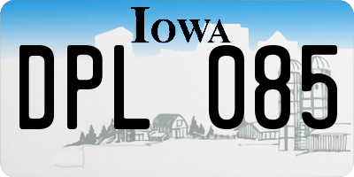 IA license plate DPL085