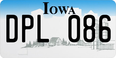 IA license plate DPL086