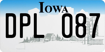 IA license plate DPL087