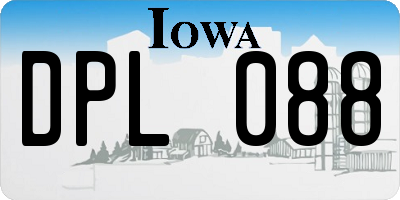 IA license plate DPL088