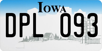 IA license plate DPL093