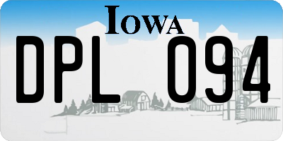 IA license plate DPL094