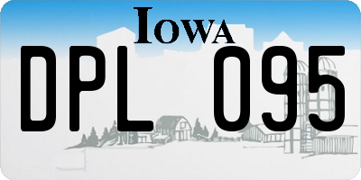 IA license plate DPL095