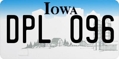 IA license plate DPL096