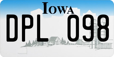 IA license plate DPL098