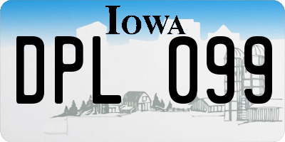 IA license plate DPL099