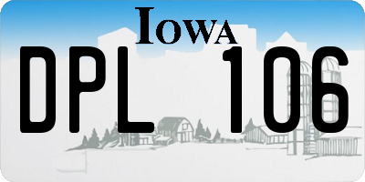 IA license plate DPL106