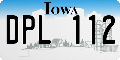 IA license plate DPL112