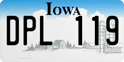 IA license plate DPL119