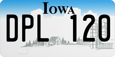 IA license plate DPL120