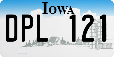 IA license plate DPL121