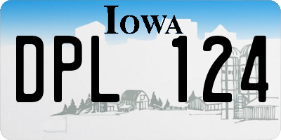 IA license plate DPL124