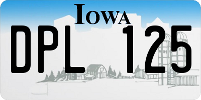 IA license plate DPL125