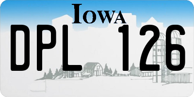 IA license plate DPL126