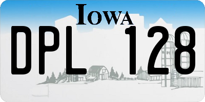 IA license plate DPL128
