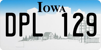 IA license plate DPL129