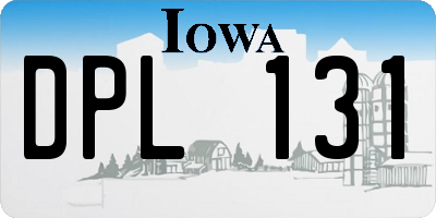 IA license plate DPL131