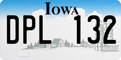 IA license plate DPL132