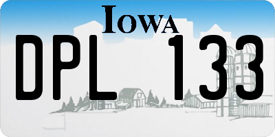IA license plate DPL133