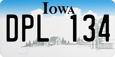 IA license plate DPL134