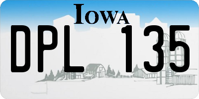 IA license plate DPL135
