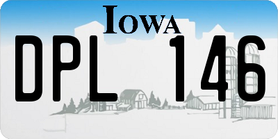 IA license plate DPL146