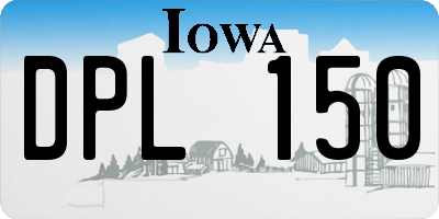IA license plate DPL150