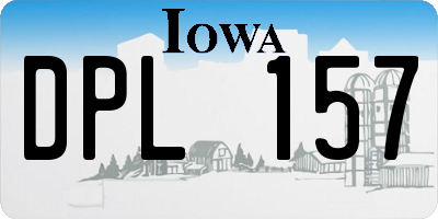 IA license plate DPL157