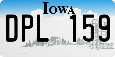 IA license plate DPL159