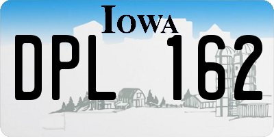 IA license plate DPL162