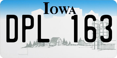 IA license plate DPL163