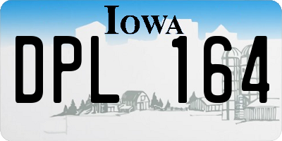 IA license plate DPL164