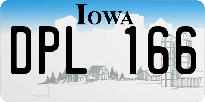IA license plate DPL166