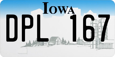 IA license plate DPL167