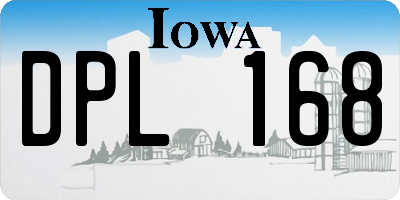 IA license plate DPL168