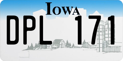 IA license plate DPL171