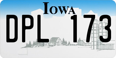 IA license plate DPL173