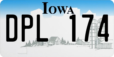 IA license plate DPL174