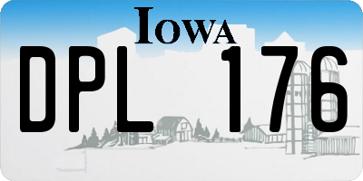 IA license plate DPL176
