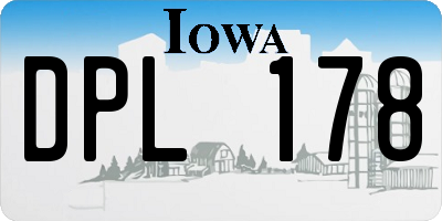 IA license plate DPL178