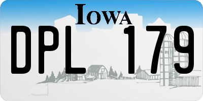 IA license plate DPL179