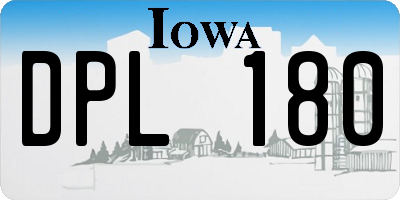 IA license plate DPL180