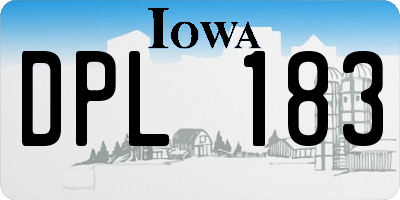 IA license plate DPL183