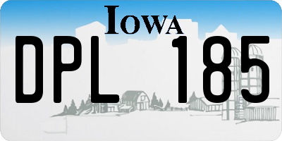 IA license plate DPL185
