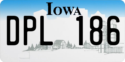 IA license plate DPL186