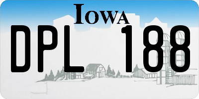 IA license plate DPL188