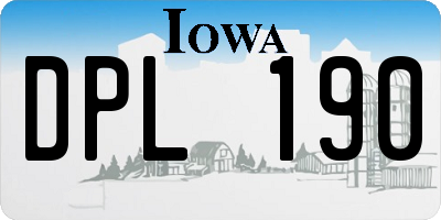 IA license plate DPL190