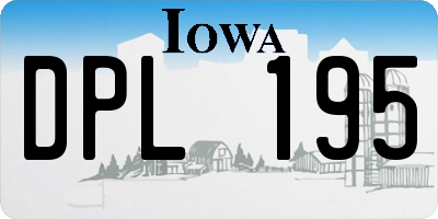 IA license plate DPL195