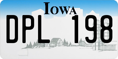 IA license plate DPL198