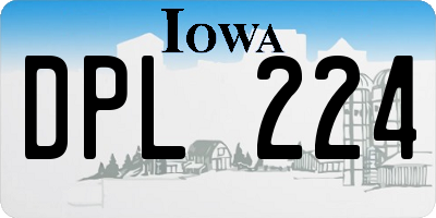 IA license plate DPL224